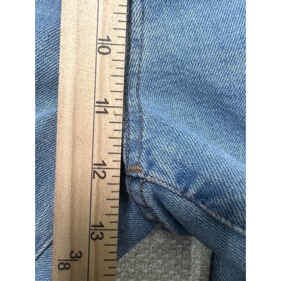 Madewell Jeans Women 28 Blue Perfect Vintage Straight in Danby Wash Knee-Rip Ed - Picture 8 of 15